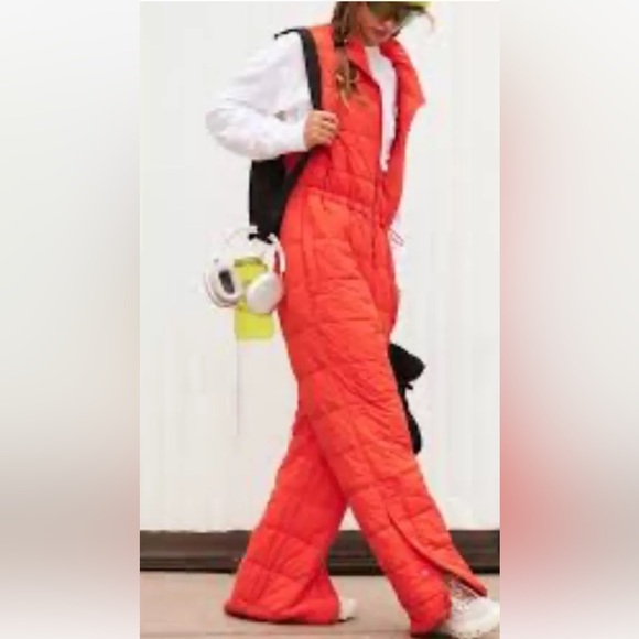 Free People Movement Pippa Packable Puffer Suit Quilted Zipper Front One Piece - Picture 1 of 7